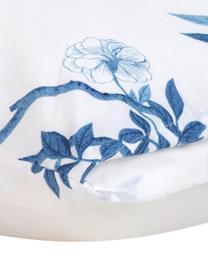 Funda de almohada de percal Annabelle, 45 x 110 cm, Blanco, azul, An 45 x L 110 cm