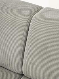 Corduroy bank Melva (2-zits), Bekleding: corduroy (92% polyester, , Frame: massief grenenhout, FSC-g, Poten: kunststof, Corduroy grijs, B 198 x D 101 cm