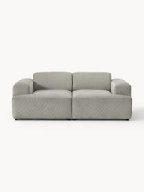 Cord-Sofa Melva (2-Sitzer), Bezug: Cord (92% Polyester, 8% P, Gestell: Massives Kiefernholz, Spa, Cord Grau, B 198 x T 101 cm