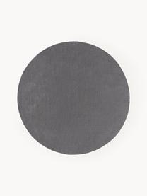 Tapis rond en coton tissé main Lora, Gris foncé, Ø 120 cm (taille S)