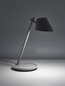 Dimmbare LED-Schreibtischlampe Stay, Lampenschirm: Aluminium, Lampenfuß: Aluminium, Kunststoff, Grau, Ø 20 x H 45 cm