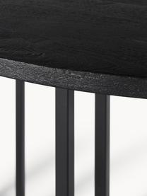 Table ronde en bois de manguier Luca, tailles variées, Bois de manguier, noir laqué, Ø 120 cm