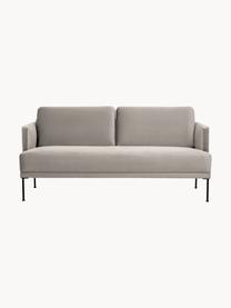 Samt-Sofa Fluente (2-Sitzer), Bezug: Samt (Hochwertiger Polyes, Gestell: Massives Kiefernholz, FSC, Samt Greige, B 166 x T 85 cm