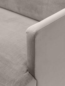 Sofa z aksamitu Fluente (2-osobowa), Tapicerka: aksamit (wysokiej jakości, Stelaż: lite drewno sosnowe, Nogi: metal malowany proszkowo , Greige aksamit, S 166 x G 85 cm