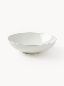 Assiettes à pâtes avec émail réactif Gemma, 2 pièces, Grès cérame, Blanc, Ø 19 x haut. 5 cm