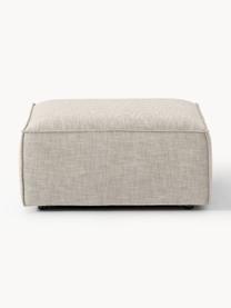 Sofa-Hocker Lennon aus Leinen-Mix, Bezug: 50 % Viskose, 25 % Leinen, Gestell: Fichtenholz, Sperrholz, m, Leinen-Mix Grau, B 88 x T 88 cm