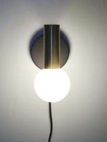 Nastaviteľná nástenná lampa so skleneným tienidlom Wilson, Čierna, odtiene zlatej, H 22 x V 22 cm