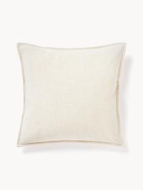 Bavlněný povlak na polštář Vicky, 100 % bavlna, Krémově bílá, Š 50 cm, D 50 cm