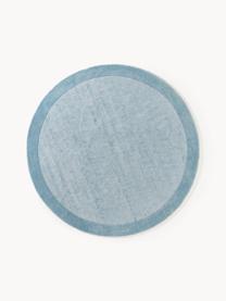 Tapis rond à poils ras Kari, 100 % polyester, certifié GRS, Tons bleus, Ø 150 cm (taille M)