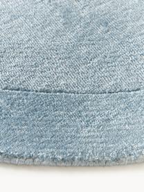 Okrúhly koberec s nízkym vlasom Kari, 100 % polyester s certifikátom GRS, Odtiene modrej, Ø 150 cm (veľkosť M)