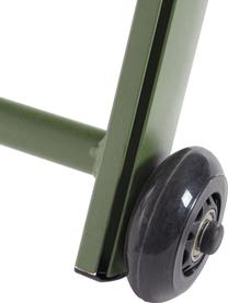 Lettino prendisole con ruote Taylor, Struttura: alluminio verniciato a po, Ruote: plastica, Verde, Larg. 70 x Lung. 182 cm