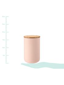 Contenitore con coperchio Stak, Contenitore: ceramica, Coperchio: legno di bambù, Rosa, bambù, Ø 10 x Alt. 17 cm