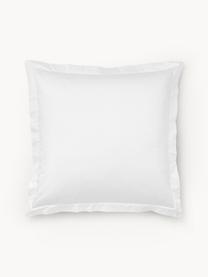 Taie d'oreiller en satin de coton Premium, Blanc, larg. 50 x long. 70 cm