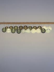 LED-Lichterkette Bellin, 320 cm, 20 Lampions, Lampions: Baumwolle, Blau, Hellblau, Dunkelblau, Weiß, L 320 cm