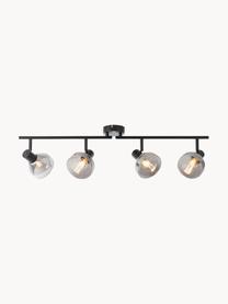 Farettii da soffitto grandi in vetro multicolore Reflekt, Paralume: vetro, Struttura: metallo, Baldacchino: metallo, Nero, grigio, Larg. 89 x Alt. 20 cm