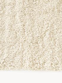 Flauschiger Hochflor-Läufer Leighton, Flor: Mikrofaser (100 % Polyest, Cremeweiß, B 80 x L 200 cm