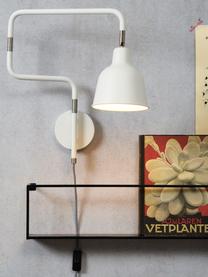 Wandlamp Multi met stekker, Lampenkap: gelakt metaal, Frame: gelakt metaal, Decoratie: metaal, Wit, 63 x 40 cm