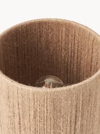 Kleine tafellamp Galea van jute, Lampenkap: jute, Lampvoet: beton, Beige, Ø 20 x H 28 cm