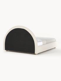 Plyšová čalúnená posteľ s úložným priestorom Ebba, Plyšová svetlobéžová, Š 160 x D 200 cm