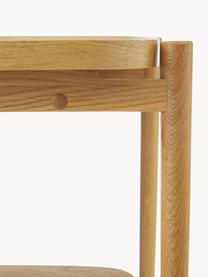 Stolik pomocniczy z drewna dębowego Tony, Stelaż: lite drewno dębowe, lakie, Drewno dębowe, S 49 x W 50 cm