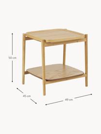 Mesa auxiliar de roble Tony, Estructura: madera de roble maciza pi, Roble, An 49 x Al 50 cm