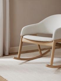 Fauteuil rembourré à bascule Isa, Blanc crème, larg. 68 x prof. 88 cm