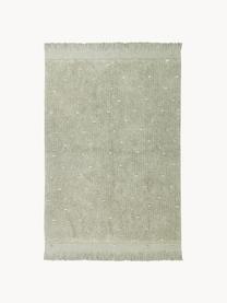 Tappeto per bambini tessuto a mano Woods, Retro: 100% cotone, Verde salvia, Larg. 140 x Lung. 200 cm (taglia S)