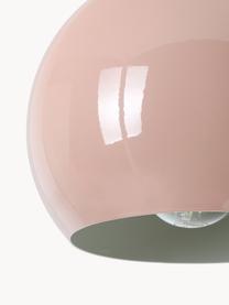 Lámpara de techo pequeña Ball, Pantalla: metal recubierto, Anclaje: metal recubierto, Cable: cubierto en tela, Rosa claro, Ø 18 x Al 16 cm