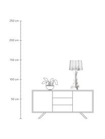 Große Transparente Design Tischlampe Bourgie, Lampenschirm: Polykarbonat, Lampenfuß: Polykarbonat, Transparent, Ø 37 x H 78 cm