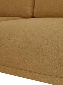 Sofa narożna Fluente, Tapicerka: 100% poliester Dzięki tka, Stelaż: lite drewno sosnowe z cer, Nogi: metal malowany proszkowo, Musztardowa tkanina, S 221 x G 200 cm, prawostronna