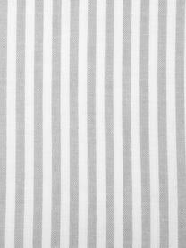 Housse de couette en coton à fines rayures Ellie, Blanc, gris, larg. 140 x long. 200 cm