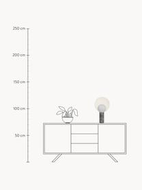 Lámpara de mesa de mármol Cache, Cable: cubierto en tela, Mármol gris claro, Ø 30 x Al 49 cm