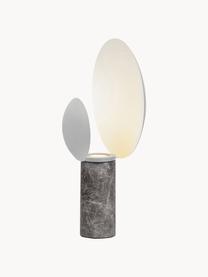 Stolní lampa s mramorovou podstavou Cache, Světle šedá, mramorová, Ø 30 cm, V 49 cm