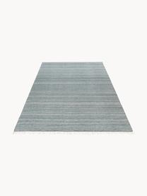 Tapis d'intérieur/d'extérieur tissé main avec franges Nador, 100 % polyéthylène, Bleu ciel, larg. 80 x long. 150 cm (taille XS)