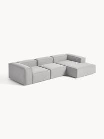 Modulares Ecksofa Lennon, Bezug: 100 % Polyester Der strap, Gestell: Massives Kiefernholz, Spe, Füße: Kunststoff Dieses Produkt, Webstoff Grau, B 327 x T 180 cm, Eckteil links