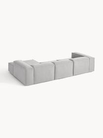 Modulares Ecksofa Lennon, Bezug: 100 % Polyester Der strap, Gestell: Massives Kiefernholz, Spe, Füße: Kunststoff Dieses Produkt, Webstoff Grau, B 327 x T 180 cm, Eckteil links