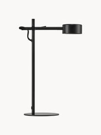 Dimbare LED bureaulamp Clyde, Lampenkap: gecoat metaal, Lampvoet: gecoat metaal, Diffuser: kunststof, Zwart, B 15 x H 41 cm