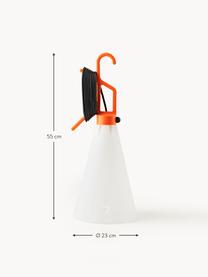 Tischlampe Mayday, Kunststoff, Orange, Weiss, Ø 23 x H 55 cm