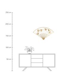 Großes Wandobjekt Asia in Goldfarben, Metall, beschichtet, Goldfarben, B 90 x H 54 cm