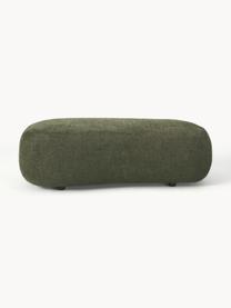 Pouf en peluche-bouclette Alba, Peluche-bouclette vert foncé, larg. 130 x prof. 62 cm