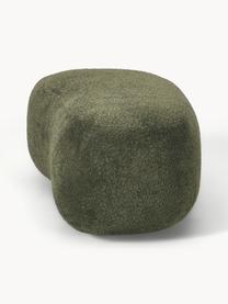 Pouf en peluche-bouclé Alba, Peluche-bouclé vert foncé, larg. 130 x prof. 62 cm