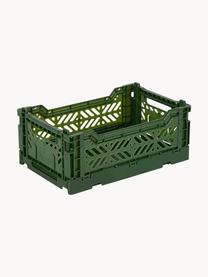 Caisson de rangement pliable Mini, larg. 27 cm, Plastique, Vert foncé, larg. 27 x prof. 17 cm