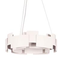 Moderne LED hanglamp Torino in wit, Lampenkap: acryl, gecoat metaal, Baldakijn: gecoat metaal, Wit, transparant, Ø 46 x H 50 cm
