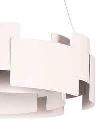 Moderne LED hanglamp Torino in wit, Lampenkap: acryl, gecoat metaal, Baldakijn: gecoat metaal, Wit, transparant, Ø 46 x H 50 cm