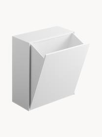 Cassetta storage con ganci adesivi Tower, Plastica, Bianco opaco, Larg. 17 x Alt. 20 cm