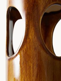 Handgemaakte hanglamp Rosewood, Lampenkap: keramiek, Bruin, Ø 11 x H 40 cm