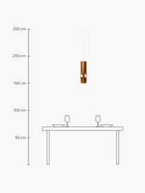 Ručně vyrobené závěsné svítidlo Rosewood, Hnědá, Ø 11 cm, V 40 cm