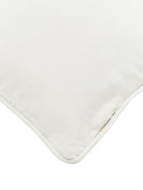 Housse de coussin velours blanc crème uni Dana, 100 % velours de coton, Beige, larg. 30 x long. 50 cm