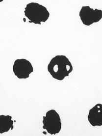 Puntíkované bavlněné povlečení Jana, Bílá, černá, 200 x 200 cm + 2 polštáře 80 x 80 cm
