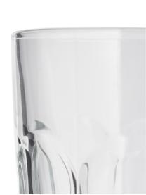 Copas de vino con relieve con relieve Lousanne, 6 uds., Vidrio, Transparente, Ø 9 x Al 17 cm, 310 ml